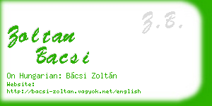 zoltan bacsi business card