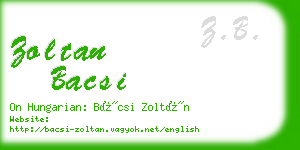 zoltan bacsi business card